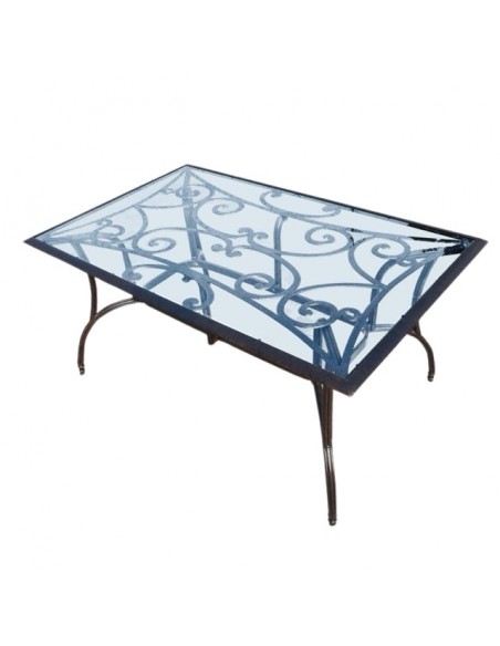 Stół ogrodowy ze szklanym blatem ROYAL Meven 5907510486407