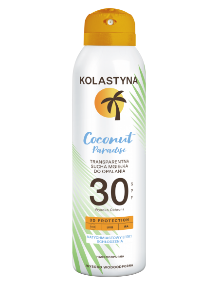 Transparentna sucha mgiełka ochronna Kolastyna Coconut Paradise SPF 30, 150 ml 5900536355641