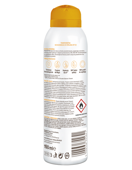 Transparentna sucha mgiełka ochronna Kolastyna Coconut Paradise SPF 30, 150 ml 5900536355641 2