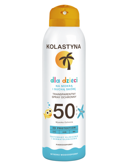 Spray ochronny na suchą i mokrą skórę dla dzieci Kolastyna SPF 50 150 ml 5900536355702