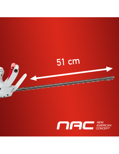 Sieciowe nożyce elektryczne do żywopłotu NAC HE60-CH 51cm 230V 5902067855898 9