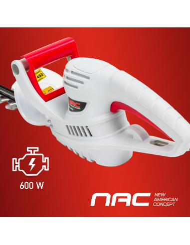 Sieciowe nożyce elektryczne do żywopłotu NAC HE60-CH 51cm 230V 5902067855898 10