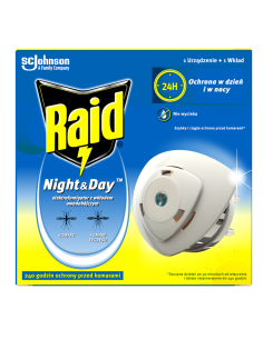 Elektrofumigator owadobójczy z wymiennym wkładem Raid Night & Day 5000204358667