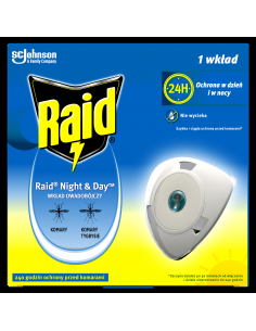 Wymienny wkład do elektrofumigatora owadobójczego Raid Night & Day 5000204358575