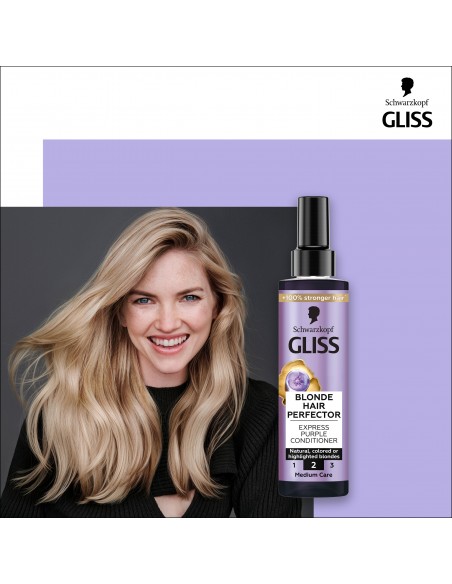 Ekpresowa odżywka do włosów blond naturalnych i rozjaśnianych Gliss 200 ml 9000101737202 3