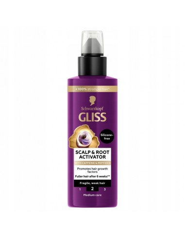 Stymulująca wcierka do skóry głowy, aktywator wzrostu z kofeiną Gliss 100 ml 9000101749373