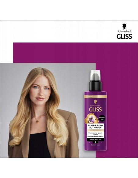 Stymulująca wcierka do skóry głowy, aktywator wzrostu z kofeiną Gliss 100 ml 9000101749373 4