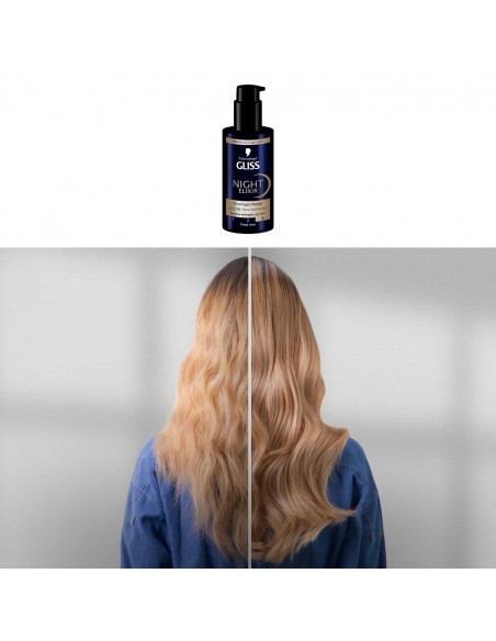 Odbudowujący eliksir na noc do włosów zniszczonych Gliss 100 ml 5410091767334 2
