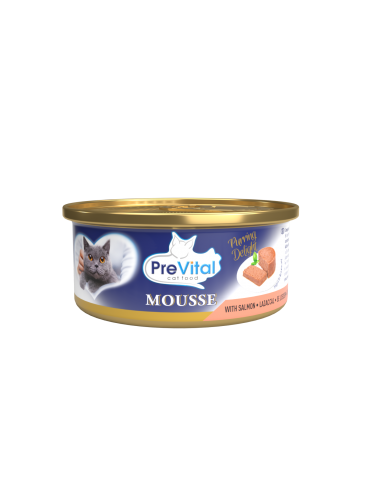 Mus dla dorosłych kotów, mix 4 smaków PreVital mini puszka 4x 85 g 5999566112096 8