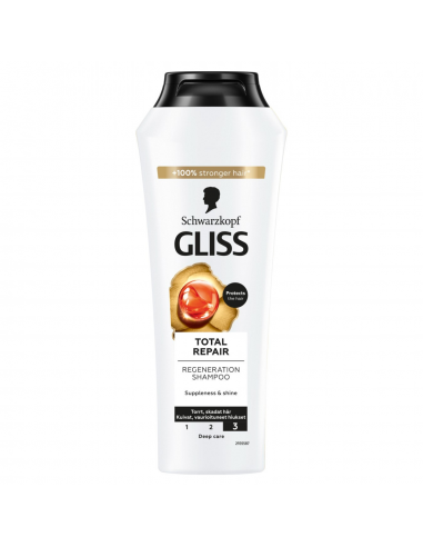 Odżywczy szampon do włosów suchych Gliss Total Repair 250 ml 4015000195317
