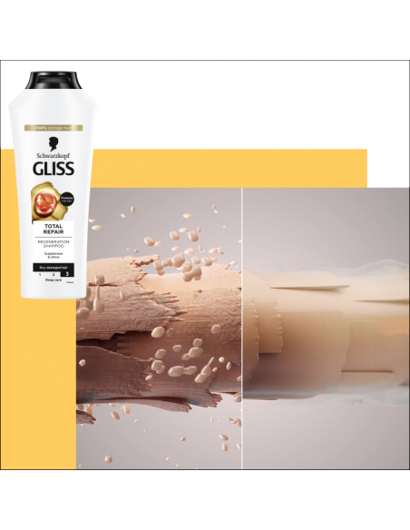 Odżywczy szampon do włosów suchych Gliss Total Repair 250 ml 4015000195317 2