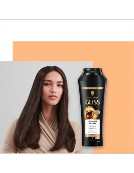 Regenerujący szampon do włosów bardzo zniszczonych Gliss Ultimate Repair 250 ml 9000100801416 3