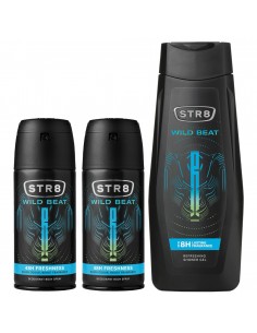Zestaw kosmetyków dla mężczyzn STR8 Wild Beat Żel pod prysznic + 2x Dezodorant 5201314194460