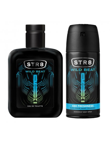 Odświeżający zestaw kosmetyków STR8 Wild Beat Dezodorant + Woda toaletowa 100 ml 5201314194422