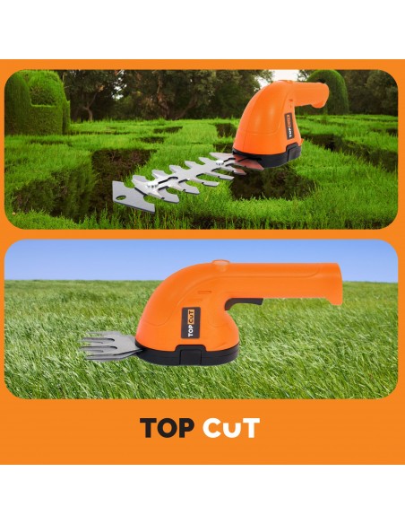 Nożyce do żywopłotu i trawy akumulatorowe 2-w-1 TOP CUT TC-N36-C 1,5Ah 3,6V 5905842525917 8