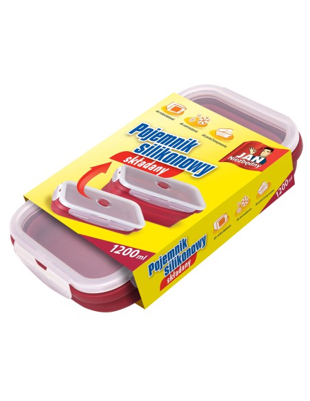 Pojemnik silikonowy na żywność składany 1,2l Jan Niezbędny 5900536288055