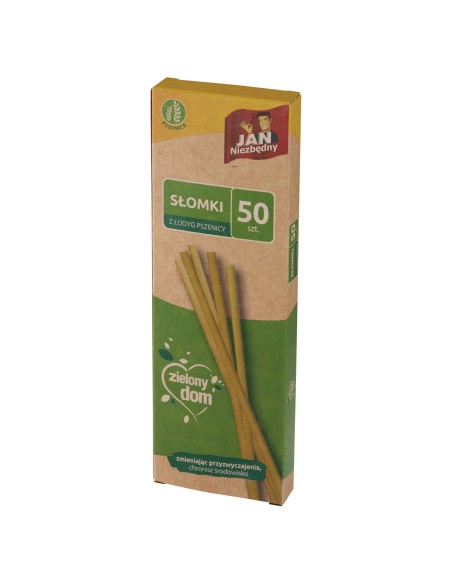 Słomki do napojów z łodyg pszenicy 50szt Jan Niezbędny Zielony Dom 5900536335728