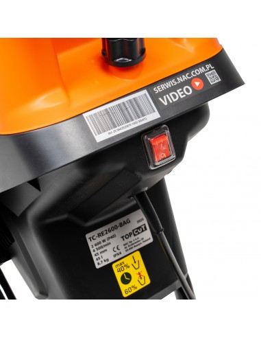 Elektryczny rozdrabniacz do gałęzi nożycowy TOP CUT TC-RE2600-BAG 2600 W 5905842525979 9