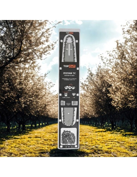 Zestaw do pilarek spalinowych TOP CUT: prowadnica 18" + 2x łańcuch 72 ogniwa 0.325x1,5 5905842523296 5