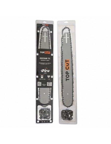 Zestaw do pilarek spalinowych TOP CUT: prowadnica 20" + 2x łańcuch 76 ogniw 0.325x1,5 5905842523302 3