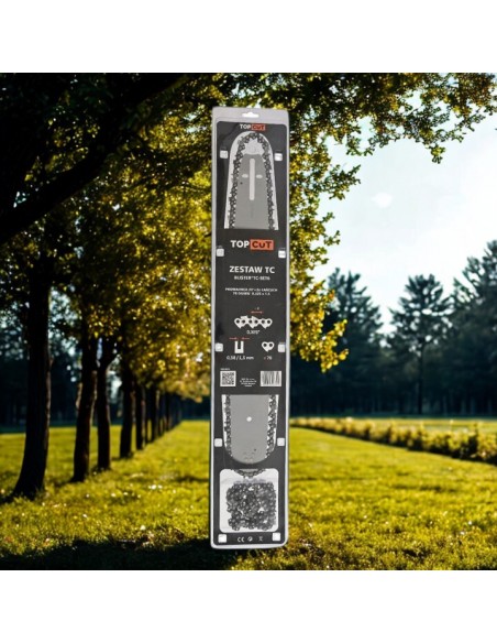 Zestaw do pilarek spalinowych TOP CUT: prowadnica 20" + 2x łańcuch 76 ogniw 0.325x1,5 5905842523302 5