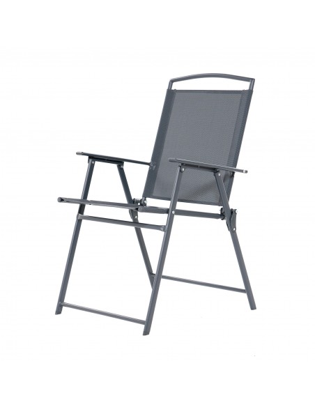 Składane krzesło ogrodowe szare Orlando Meven 2 szt. 5905842532533 5