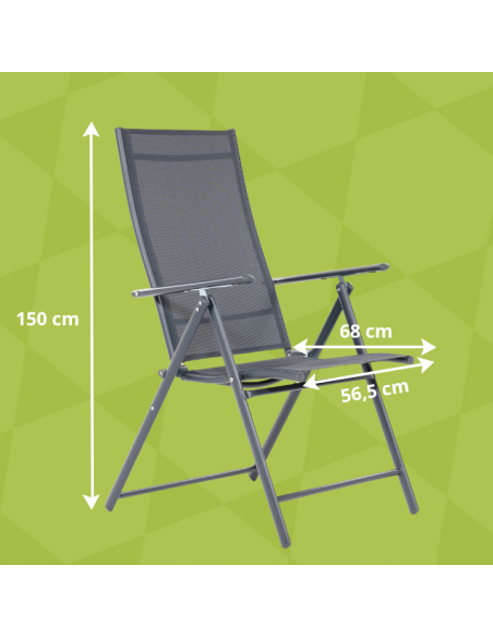 Szary fotel wielopozycyjny Daytona Meven 2 szt. 5905842532526 11