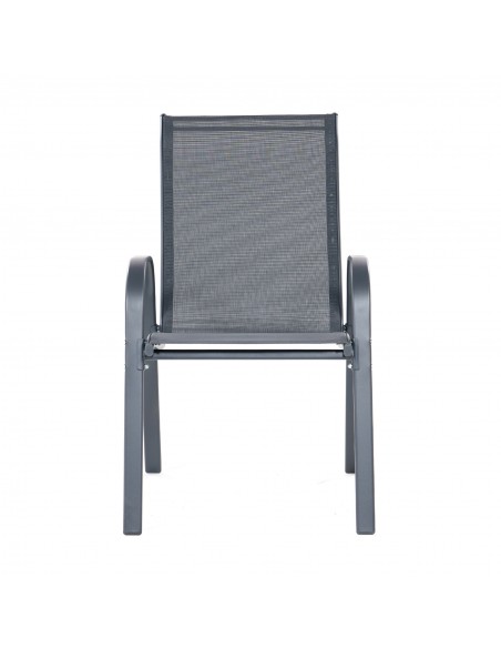 Lekkie krzesło ogrodowe szare Floryda Meven 2 szt. 5905842532519 2