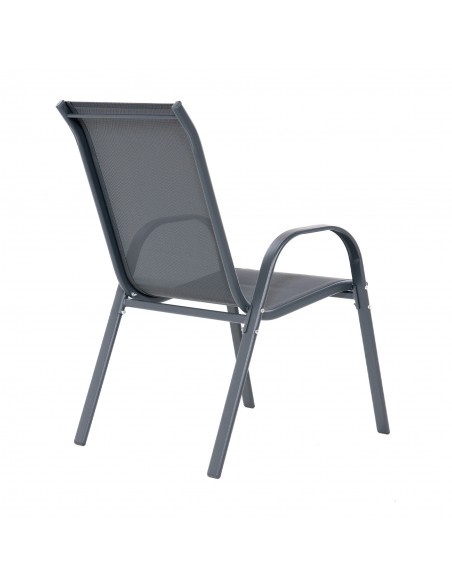 Lekkie krzesło ogrodowe szare Floryda Meven 2 szt. 5905842532519 5