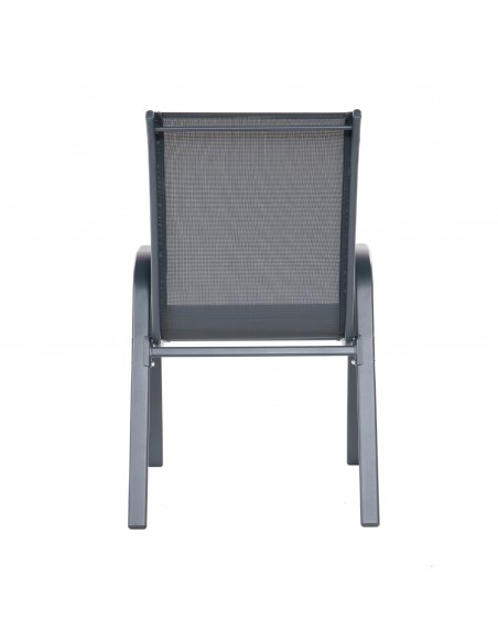 Lekkie krzesło ogrodowe szare Floryda Meven 2 szt. 5905842532519 6