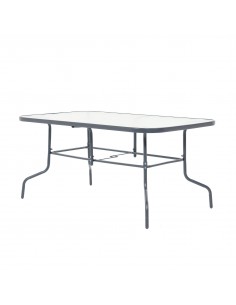 Stół ogrodowy Tampa z blatem ze szkła hartowanego 150 cm × 90 cm × 70 cm 5905842532496 2