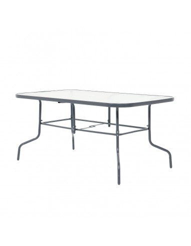 Stół ogrodowy Tampa z blatem ze szkła hartowanego 150 cm × 90 cm × 70 cm 5905842532496