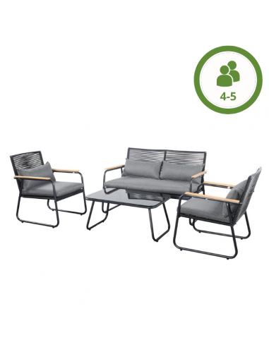 Nowoczesne meble ogrodowe - sofa + stolik + 2 fotele Cuba Meven 5905842533837 5