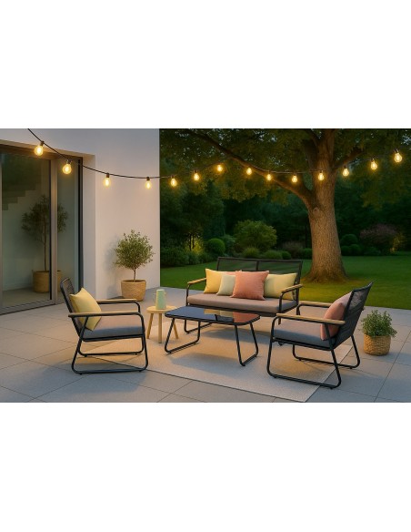 Nowoczesne meble ogrodowe - sofa + stolik + 2 fotele Cuba Meven 5905842533837 9