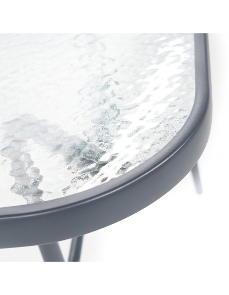 Wygodny zestaw mebli ogrodowych - stół obiadowy szklany + 2x krzesło składane + 4x krzesło 5905842532496 6