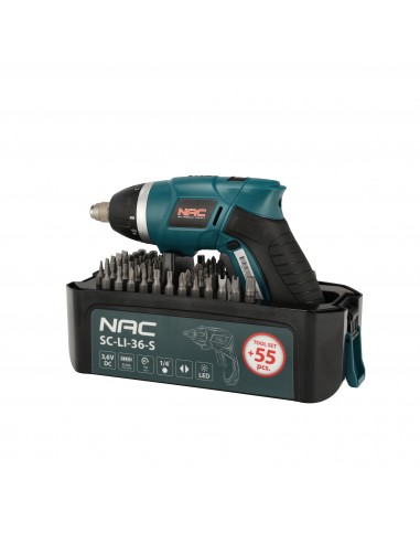 Wkrętak akumulatorowy z zestawem akcesoriów NAC SC-LI-36-S 5905842520301 4