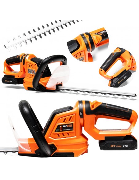 Akumulatorowe nożyce do żywopłotu 45 cm 20V TOP CUT TC-NA20-B20-45-L-RH 5905842525924