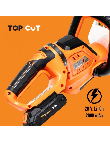 Akumulatorowe nożyce do żywopłotu 45 cm 20V TOP CUT TC-NA20-B20-45-L-RH 5905842525924 2