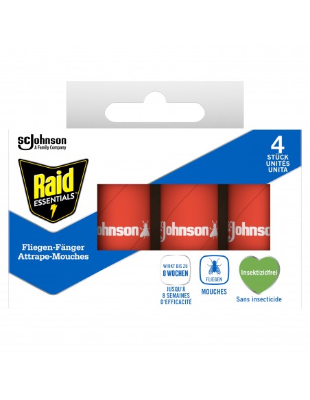 Lep na muchy Pułapka bez substancji owadobójczych Raid Essentials 4szt. 4000290001608