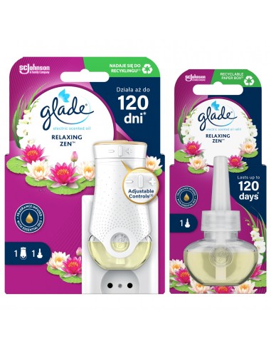 Elektryczny odświeżacz powietrza Glade® Electric scented oil - Relaxing Zen™ + zapas 5000204117738