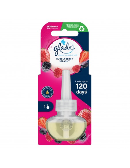 Owocowy wkład do elektrycznego odświeżacza powietrza Glade Bubbly Berry Splash 5000204348514