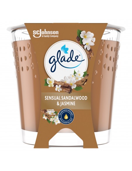 Jaśminowa świeca zapachowa Glade Sensual Sandalwood & Jasmine 112 g 5000204357349