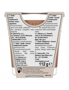 Jaśminowa świeca zapachowa Glade Sensual Sandalwood & Jasmine 112 g 5000204357349 2