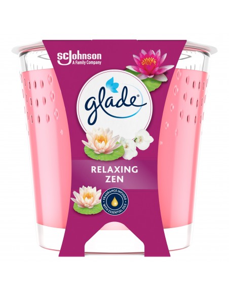 Kwiatowa świeca zapachowa Glade Relaxing Zen 112 g 5000204357257