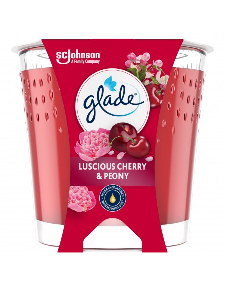 Owocowo-kwiatowa świeca zapachowa Glade Luscious Cherry & Peony 112 g 5000204356861