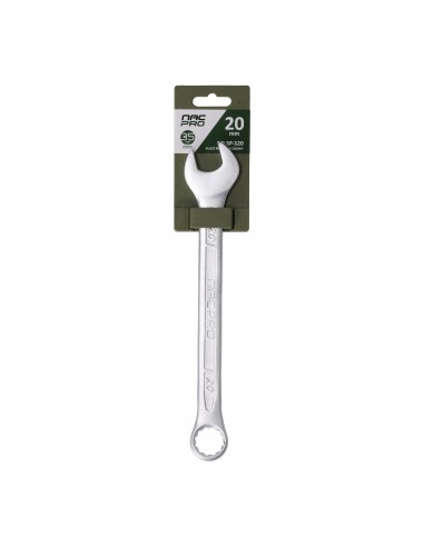 Klucz płasko-oczkowy ze stali chromowo-wanadowej 20 mm NAC  NP-SP-S20 5905842527355