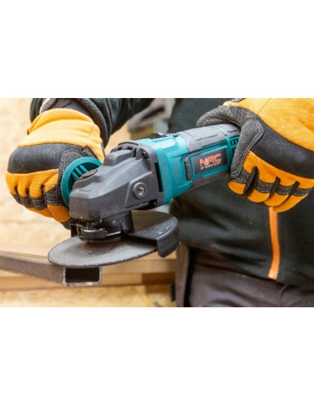 Akumulatorowa szlifierka kątowa NAC 125 mm z akumulatorem i ładowarką AGE-125-LI-B-20V 5902490740211 14