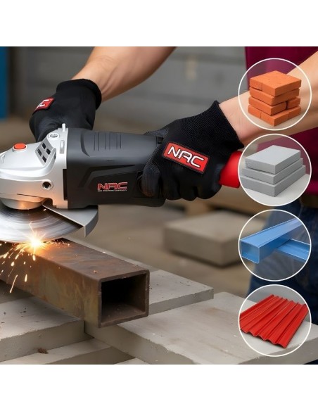 Szlifierka kątowa 1200W 125 mm z regulacją prędkości NAC AGE120-S-GY 5902490796669 10