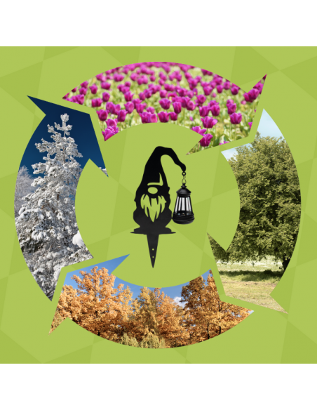 Ogrodowa lampa solarna LED wbijana GNOM Meven 35 cm 5905842530805 7