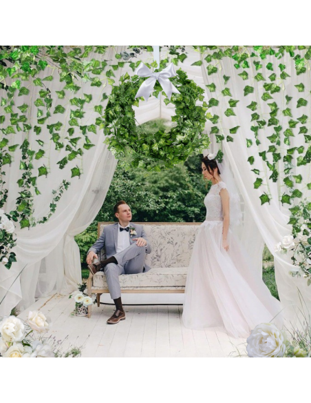 Sztuczny bluszcz ozdobny, girlanda na ścianę Meven 12 szt. 220 cm 5905842530874 7